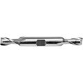 Melin Tool Co 8mm Dia., 3/8" Shank, 9/16" LOC, 3-1/8" OAL, 2 Flute Cobalt Double End Mill, Uncoated B-12M8